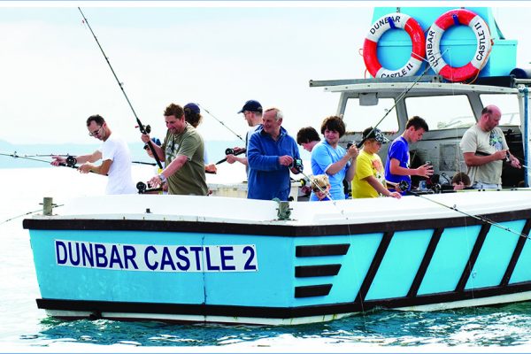 Anglers on Dunbar Castle Boat